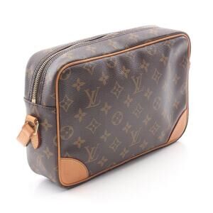 Louis Vuitton Bag Shoulder Trocadero Leather Canvas Brown Monogram